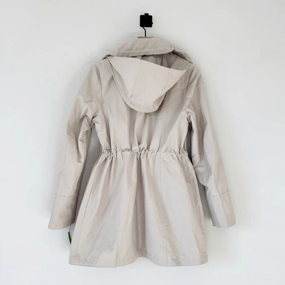 Sam Edelman Beige Drawstring Trench Coat